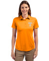 View image 7: Tennessee Volunteers Cutter & Buck Prospect Recycled Featherlight Stretch Womens Polo Orange Burst Front