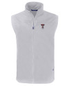Texas Tech Red Raiders Alumni Cutter & Buck Charter Recycled Packable Mens Big & Tall Full Zip Vest Polished Medium Gray Mannequin Thumbnail Image