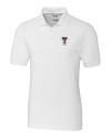 Texas Tech Red Raiders Alumni Cutter & Buck Advantage Recycled Cotton-Blend Pique Mens Polo White Mannequin Thumbnail Image