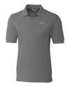 Los Angeles Chargers Mono Cutter & Buck Advantage Recycled Cotton-Blend Pique Mens Polo Elemental Grey Mannequin Thumbnail Image