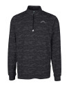 Los Angeles Chargers Mono Cutter & Buck Traverse Recycled Smooth Stretch Mens Big & Tall Camo Quarter Zip Pullover Black Mannequin Thumbnail Image