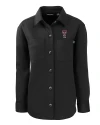 Texas Tech Red Raiders Alumni Cutter & Buck Roam Recycled Buttery-Soft Knit Womens Button Down Shirt Jacket Black Mannequin Thumbnail Image