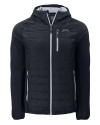 Los Angeles Chargers Mono Cutter & Buck Rainier Recycled Insulated Hybrid Puffer Mens Full Zip Jacket Black Mannequin Thumbnail Image