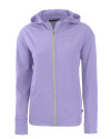 Los Angeles Chargers Mono Cutter & Buck Daybreak Recycled Womens Hooded Full Zip Hyacinth Mannequin Thumbnail Image
