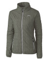 Los Angeles Chargers Mono Cutter & Buck Rainier Recycled Insulated Puffer Womens Full Zip Jacket Poplar Melange Mannequin Thumbnail Image