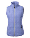 Los Angeles Chargers Mono Cutter & Buck Rainier Recycled Insulated Puffer Womens Full Zip Vest Hyacinth Melange Mannequin Thumbnail Image