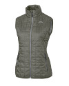 Los Angeles Chargers Monochromatic Cutter & Buck Rainier Recycled Insulated Puffer Womens Full Zip Vest Poplar Melange Mannequin Thumbnail Image