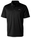 Los Angeles Chargers Mono Cutter & Buck Prospect Epic Confidence Recycled Textured Stretch Mens Big & Tall Polo Black Mannequin Thumbnail Image
