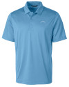 Los Angeles Chargers Mono Cutter & Buck Prospect Recycled Featherlight Stretch Mens Polo Atlas Light Blue Mannequin Thumbnail Image
