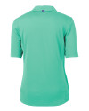 Los Angeles Chargers Mono Cutter & Buck Virtue Recycled Featherlight Pique Womens Polo Fresh Mint Mannequin Back Thumbnail Image