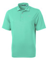 Los Angeles Chargers Mono Cutter & Buck Virtue Recycled Featherlight Pique Mens Polo Fresh Mint Mannequin Thumbnail Image
