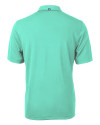 Los Angeles Chargers Mono Cutter & Buck Virtue Recycled Featherlight Pique Mens Polo Fresh Mint Mannequin Back Thumbnail Image