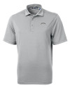 Los Angeles Chargers Mono Cutter & Buck Virtue Recycled Featherlight Pique Mens Polo Polished Medium Gray Mannequin Thumbnail Image