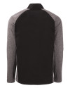 Los Angeles Chargers Mono Cutter & Buck Adapt Recycled Soft Knit Stretch Mens Hybrid Full Zip Jacket Black Heather/Black Mannequin Back Thumbnail Image