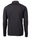 Los Angeles Chargers Mono Cutter & Buck Adapt Recycled Soft Knit Stretch  Mens Quarter Zip Pullover Black/Atlas Mannequin Back Thumbnail Image