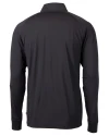 Los Angeles Chargers Mono Cutter & Buck Adapt Recycled Soft Knit Stretch  Mens Quarter Zip Pullover Black/Gelato Mannequin Back Thumbnail Image