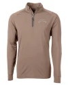 Los Angeles Chargers Mono Cutter & Buck Adapt Recycled Soft Knit Stretch  Mens Quarter Zip Pullover Mushroom Mannequin Thumbnail Image
