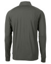 Los Angeles Chargers Mono Cutter & Buck Adapt Recycled Soft Knit Stretch  Mens Quarter Zip Pullover Poplar Mannequin Back Thumbnail Image