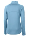 Los Angeles Chargers Mono Cutter & Buck Adapt Recycled Soft Knit Stretch Womens Half Zip Pullover Atlas Light Blue Mannequin Back Thumbnail Image