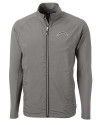 Los Angeles Chargers Mono Cutter & Buck Adapt Recycled Soft Knit Stretch Mens Big & Tall Hybrid Full Zip Jacket Elemental Grey Mannequin Thumbnail Image
