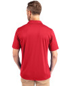 NC State Wolfpack Cutter & Buck Prospect Eco Textured Stretch Recycled Mens Short Sleeve Polo Red Back Thumbnail Image
