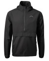 Los Angeles Chargers Mono Cutter & Buck Charter Recycled Packable Mens Half Zip Anorak Jacket Black Mannequin Thumbnail Image