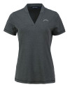 Los Angeles Chargers Mono Cutter & Buck Forge Recycled Four-Way Stretch Heathered Womens Blade Top Dark Black Heather Mannequin Thumbnail Image