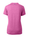 Los Angeles Chargers Mono Cutter & Buck Forge Recycled Four-Way Stretch Heathered Womens Blade Top Gelato Heather Mannequin Back Thumbnail Image