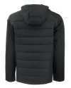 Los Angeles Chargers Mono Cutter & Buck Evoke Recycled HoneycombFleece Mens Big & Tall Hybrid Full Zip Jacket Black Mannequin Back Thumbnail Image