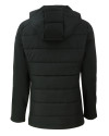 Los Angeles Chargers Mono Cutter & Buck Evoke Recycled HoneycombFleece Womens Hybrid Full Zip Jacket Black Mannequin Back Thumbnail Image