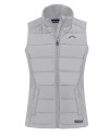 Los Angeles Chargers Mono Cutter & Buck Evoke Recycled HoneycombFleece Womens Hybrid Full Zip Vest CONCRETE Mannequin Thumbnail Image