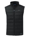 Los Angeles Chargers Mono Cutter & Buck Evoke Recycled HoneycombFleece Mens Hybrid Full Zip Vest Black Mannequin Thumbnail Image