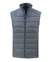 Los Angeles Chargers Monochromatic Cutter & Buck Evoke Recycled Honeycomb Fleece Mens Hybrid Full Zip Vest Elemental Grey Mannequin Thumbnail Image