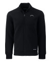 Los Angeles Chargers Mono Cutter & Buck Roam Recycled Buttery-Soft Knit Mens Full Zip Jacket Black Mannequin Thumbnail Image