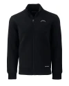 Los Angeles Chargers Mono Cutter & Buck Roam Recycled Buttery-Soft Knit Mens Full Zip Jacket Black Mannequin Thumbnail Image
