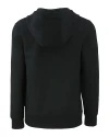 Los Angeles Chargers Mono Cutter & Buck Roam Recycled Buttery-Soft Knit Mens Half Zip Hooded Pullover Black Mannequin Back Thumbnail Image
