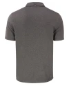 Los Angeles Chargers Mono Cutter & Buck Forge Recycled Four-Way Stretch Mens Polo Dark Black Heather Mannequin Back Thumbnail Image