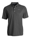 Los Angeles Chargers Mono Cutter & Buck Pike Recycled Symmetry Print Mens Big & Tall Polo Black/White Mannequin Thumbnail Image