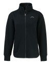 Los Angeles Chargers Mono Cutter & Buck Roam Recycled Buttery-Soft Knit Womens Full Zip Jacket Black Mannequin Thumbnail Image