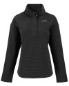 Los Angeles Chargers Mono Cutter & Buck Hunts Point Recycled Fleece Womens Hybrid Snap Placket Pullover Black Mannequin Thumbnail Image