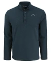 Los Angeles Chargers Mono Cutter & Buck Hunts Point Recycled Fleece Mens Hybrid Snap Placket Pullover Black Mannequin Thumbnail Image