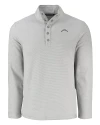 Los Angeles Chargers Mono Cutter & Buck Hunts Point Recycled Fleece Mens Hybrid Snap Placket Pullover Polished Medium Gray Mannequin Thumbnail Image