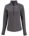 Los Angeles Chargers Mono Cutter & Buck Peshastin Recycled GridFleece Womens Half Zip Pullover Black Heather Mannequin Thumbnail Image