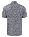 Los Angeles Chargers Mono Cutter & Buck Pike Recycled Flora Print Mens Polo Black Mannequin Back Thumbnail Image