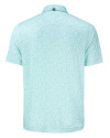 Los Angeles Chargers Mono Cutter & Buck Pike Recycled Flora Print Mens Polo Fresh Mint Mannequin Back Thumbnail Image