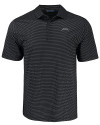 Los Angeles Chargers Mono Cutter & Buck Pike Recycled Shadow Check Print Mens Polo Black Mannequin Thumbnail Image