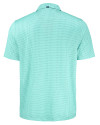 Los Angeles Chargers Mono Cutter & Buck Pike Recycled Shadow Check Print Mens Polo Fresh Mint Mannequin Back Thumbnail Image