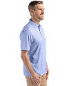 Los Angeles Chargers Monochromatic Cutter & Buck Pike Recycled Shadow Check Print Mens Polo Hyacinth Side Thumbnail Image