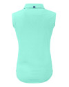 Los Angeles Chargers Mono Cutter & Buck Forge Recycled Four-Way Stretch Womens Sleeveless Polo Fresh Mint Heather Mannequin Back Thumbnail Image