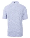 Los Angeles Chargers Mono Cutter & Buck Virtue Recycled Botanical Print Featherlight Pique Mens  Polo Hyacinth Mannequin Back Thumbnail Image